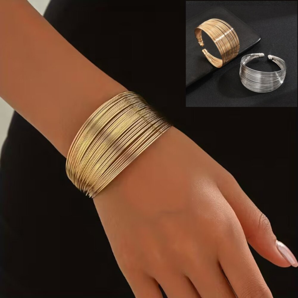 🍏50% OFF/3+... Multi-Layer Wire Cuff Bangle